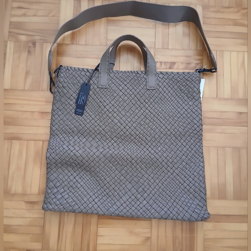 FALOR Woven Tan  Bag.NWT